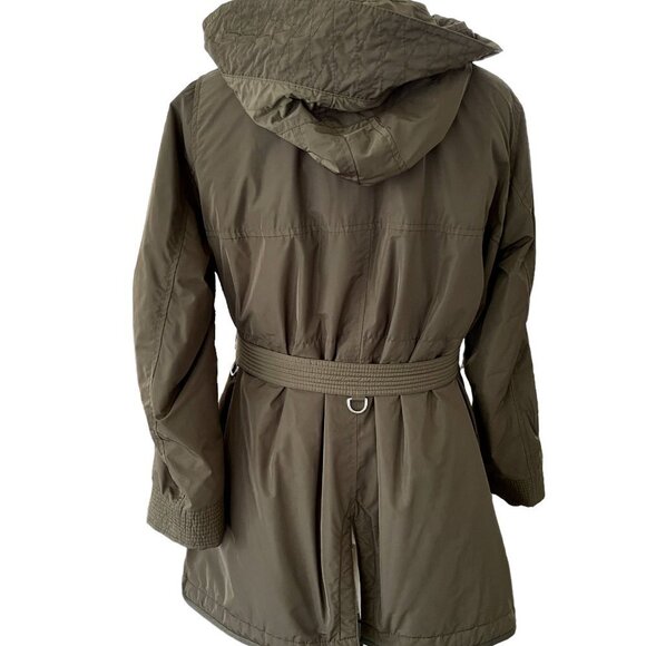 BURBERRY Portobello Women's Parka Hooded Jacket - 10 US Dark Olive - Picture 2 of 16